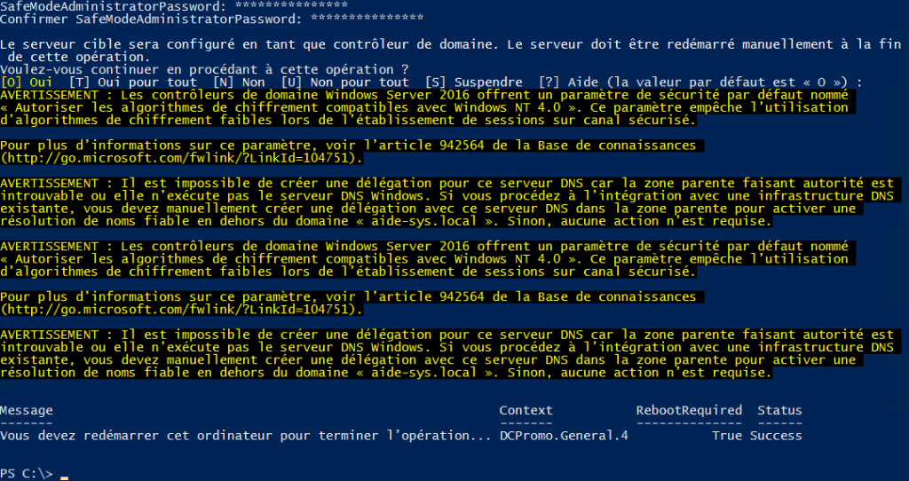 Powershell installer un serveur active directory mon wiki